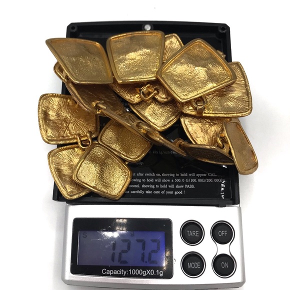 Vintage Gold Textured Collar Necklace - Picture 4 of 7